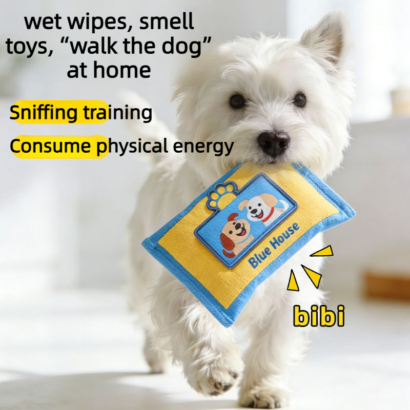 Interactive Squeaky Plush Dog Toy - Wytrzymała, odporna na rozdarcia zabawka dla