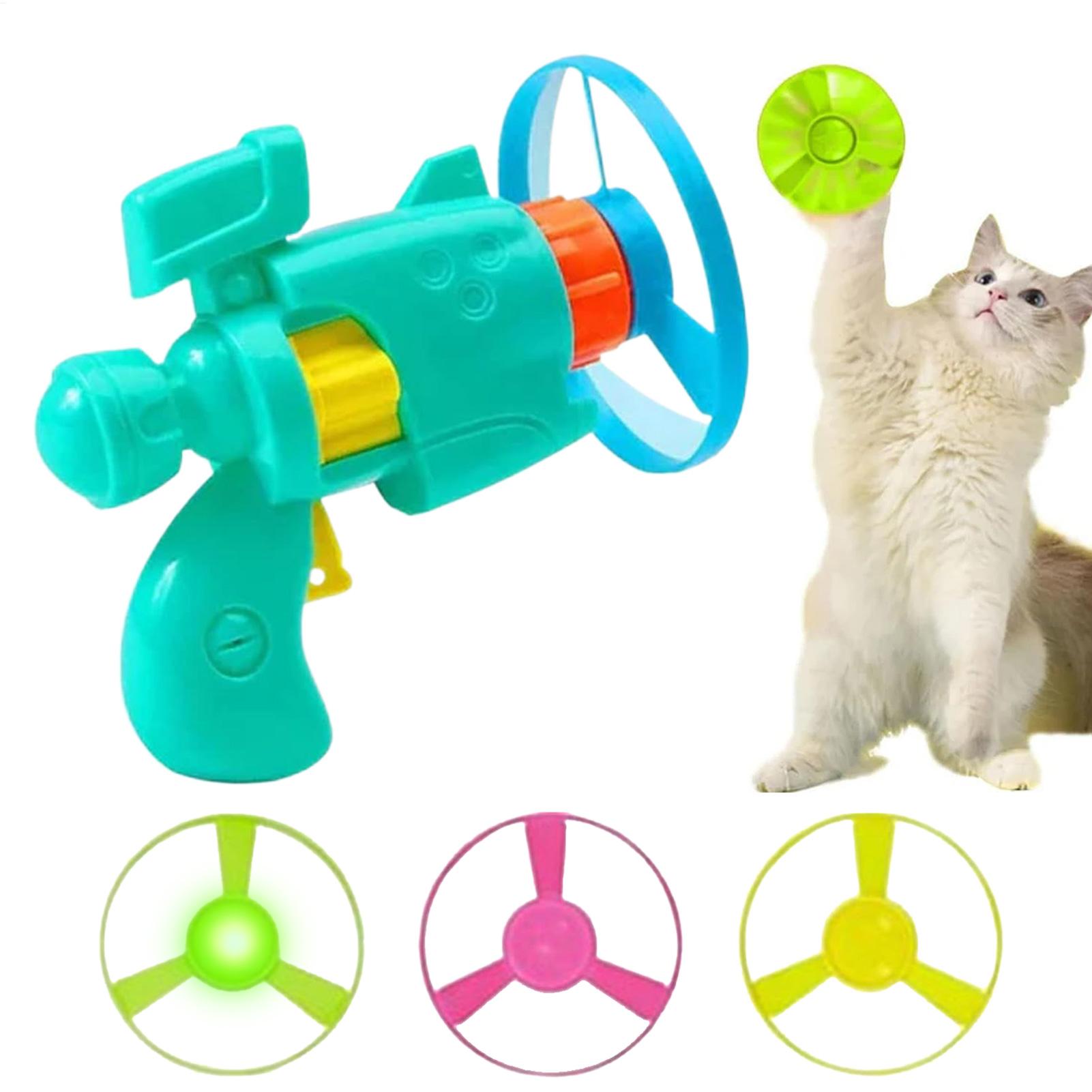 Flying Disc Dog Training Toy - Interaktywny pistolet do latających tarcz dla