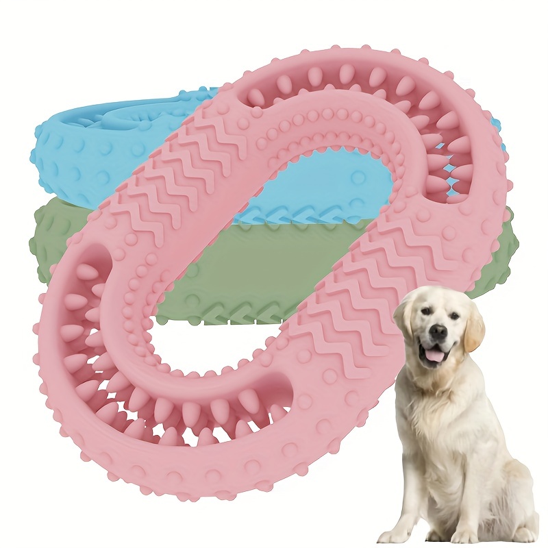 Interactive Squeaky Plush Dog Toy - Zabawka dla psa w kształcie O-ringa,