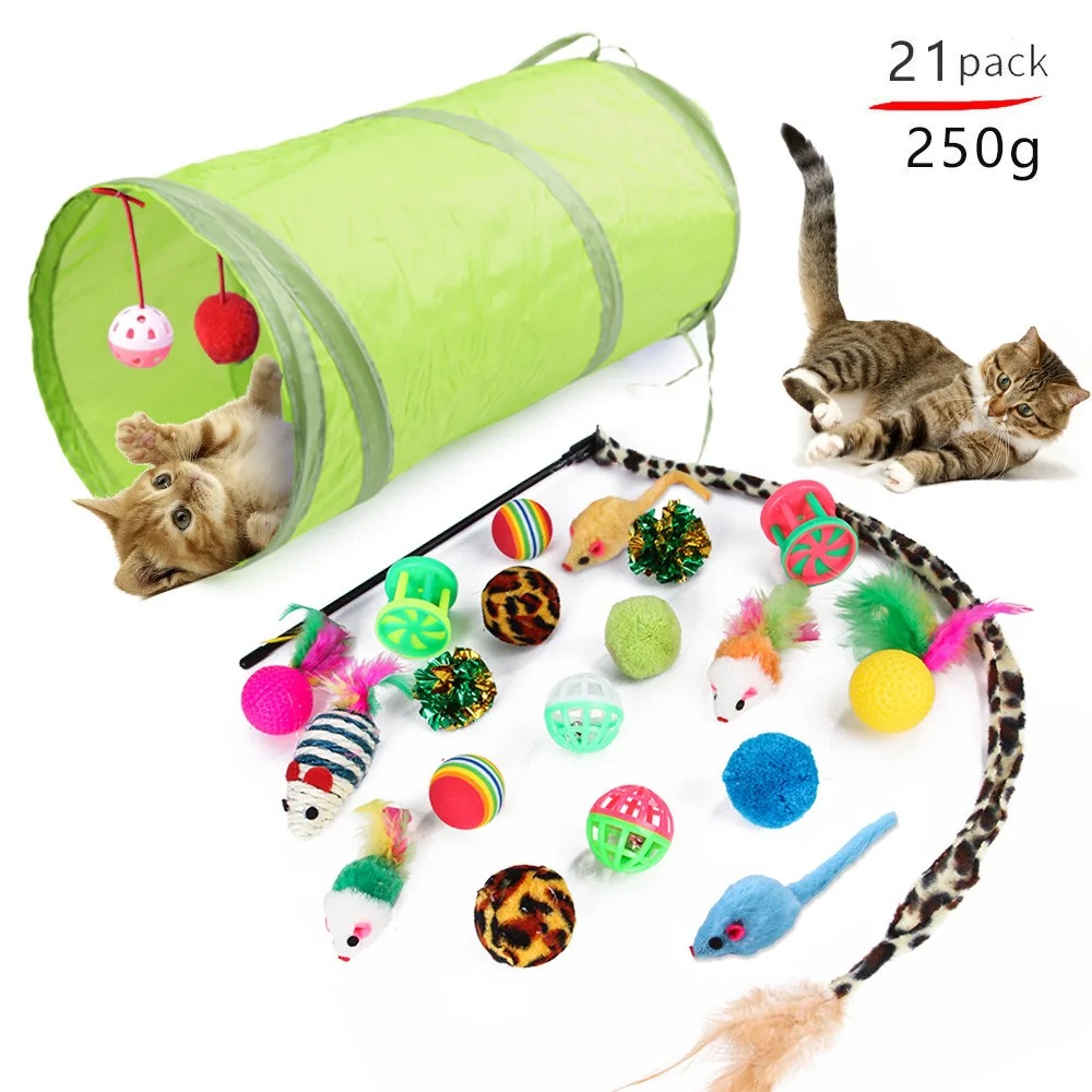 Catnip Interactive Plush Mouse - Zestaw interaktywnych zabawek dla kotów na