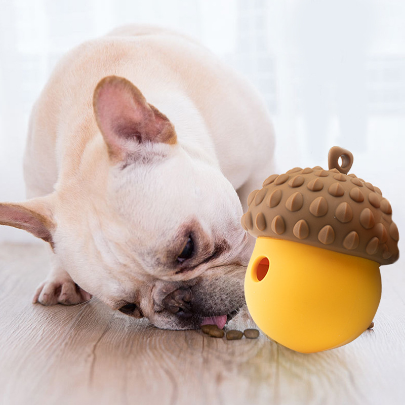 Rubber Treat Dispensing Dog Toy - Śmieszne interaktywne zabawki dla szczeniąt dla