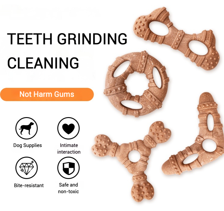 Teeth Cleaning Dog Chew Bone - Zabawka dla psa imitująca kościę, trwała