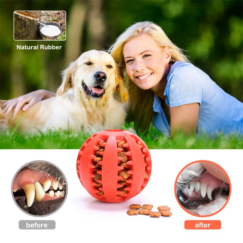 Dog Puzzle Feeder Toy - Interaktywna silikonowa gumowa piłka do żucia