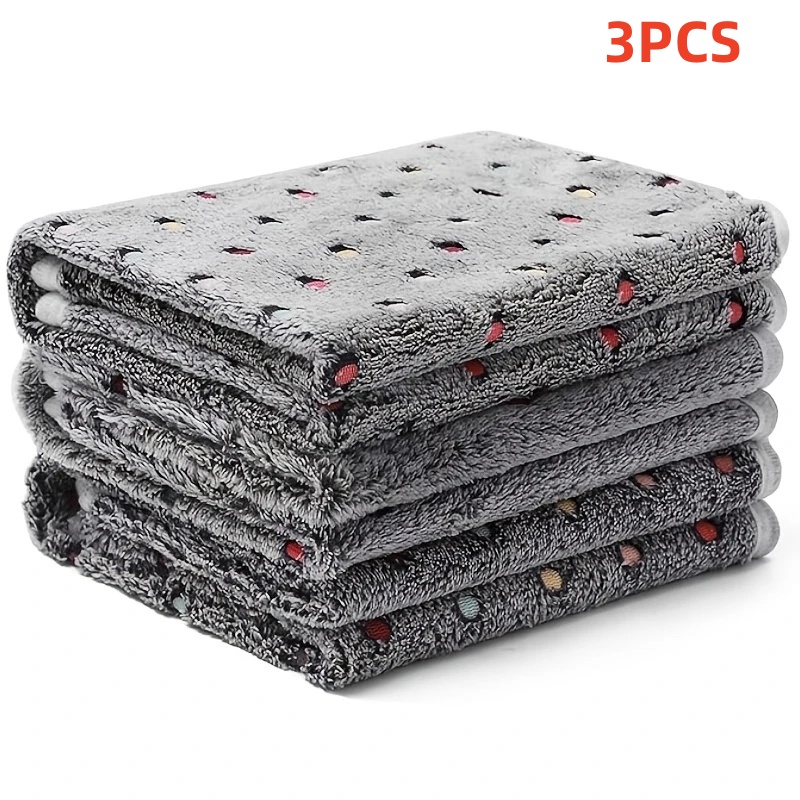 Pet Beds - 3 SZTUKI Miękki Puszysty Koc dla