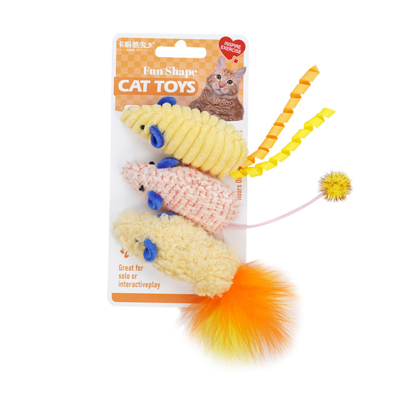 Zabawki dla kotów 3 szt. Plusz – Catnip Interactive Plush Mouse recenzja i cena