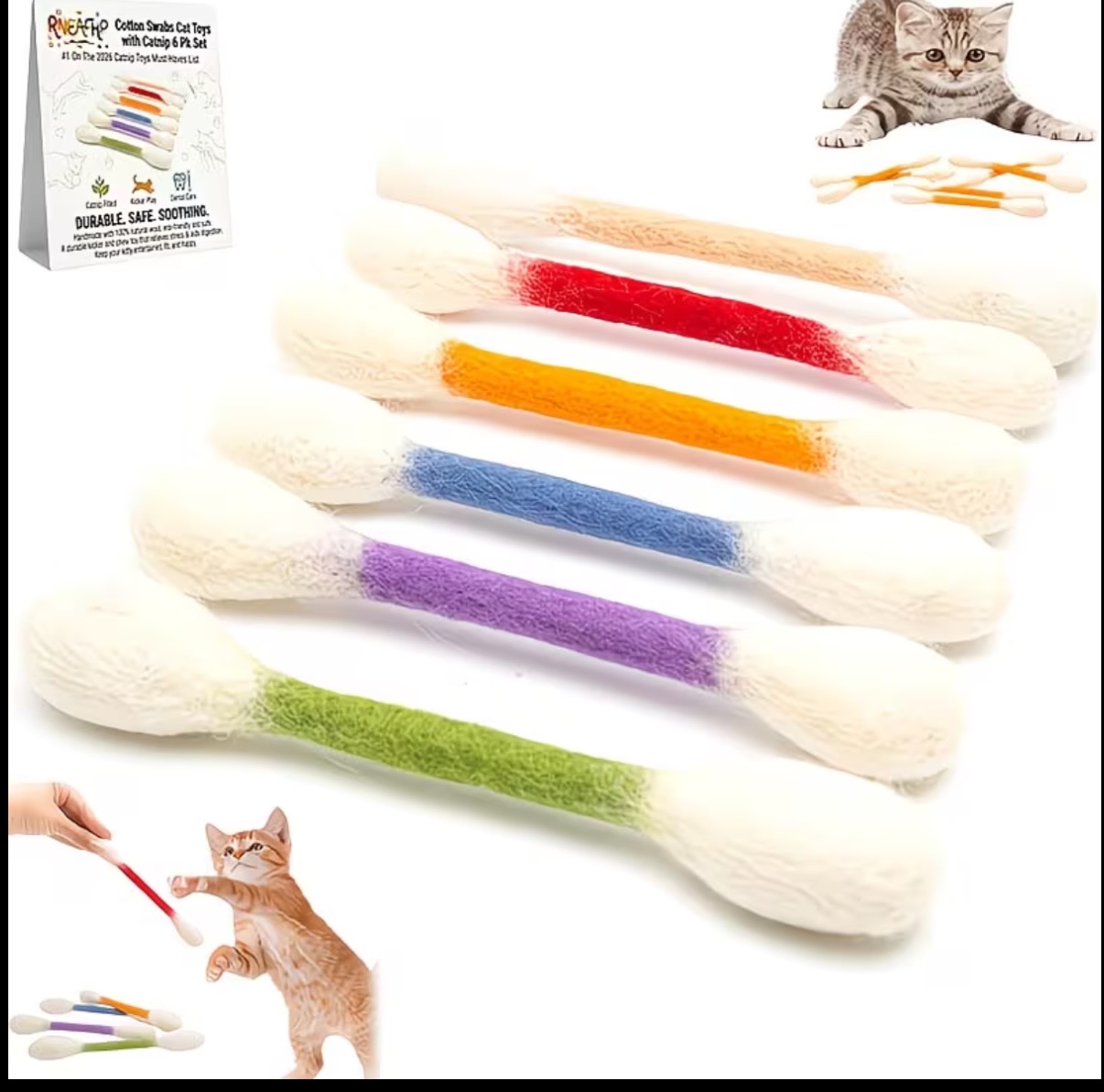 Zestaw zabawek dla kota 6 w 1, – Catnip Interactive Plush Mouse recenzja i cena