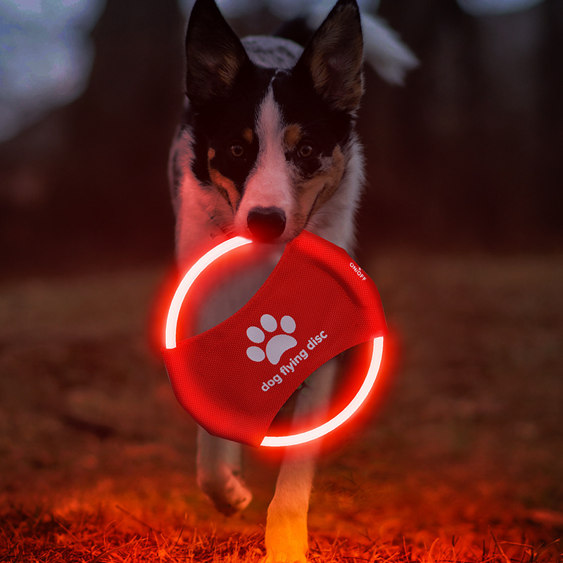 Świecący dysk dla psa LED, zab – Flying Disc Dog Training Toy recenzja i cena