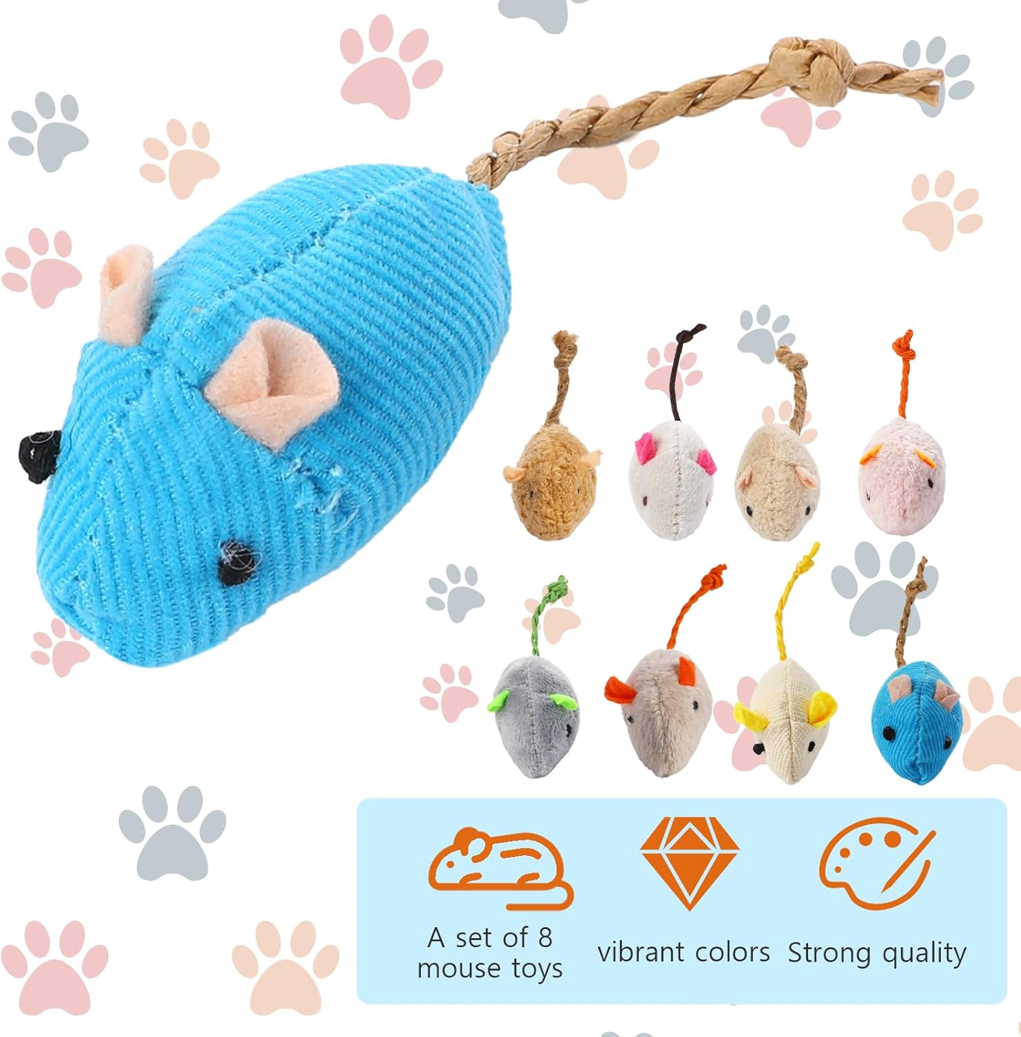 8 losowo pakowanych interaktyw – Catnip Interactive Plush Mouse recenzja i cena