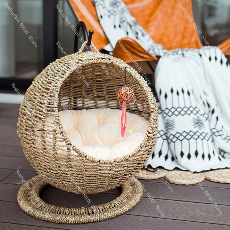 Rattanowy wiszący kosz dla kot – Pet Beds recenzja i cena
