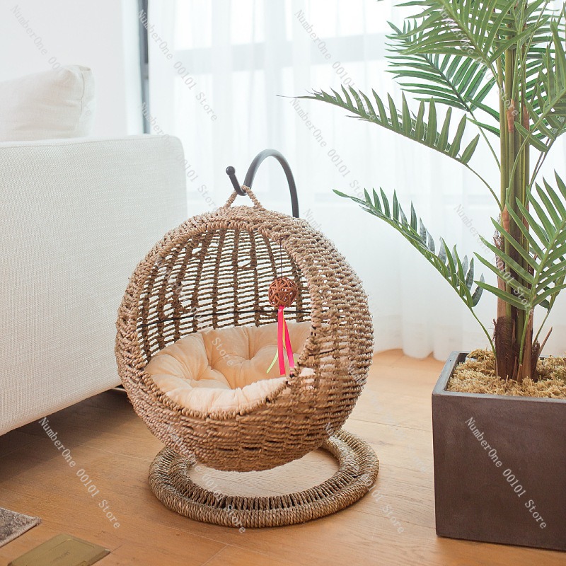Rattanowy wiszący kosz dla kot – Pet Beds recenzja i cena