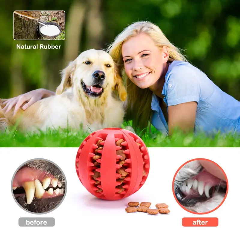 Interaktywna piłka-zabawka dla – Rubber Treat Dispensing Dog Toy recenzja i cena