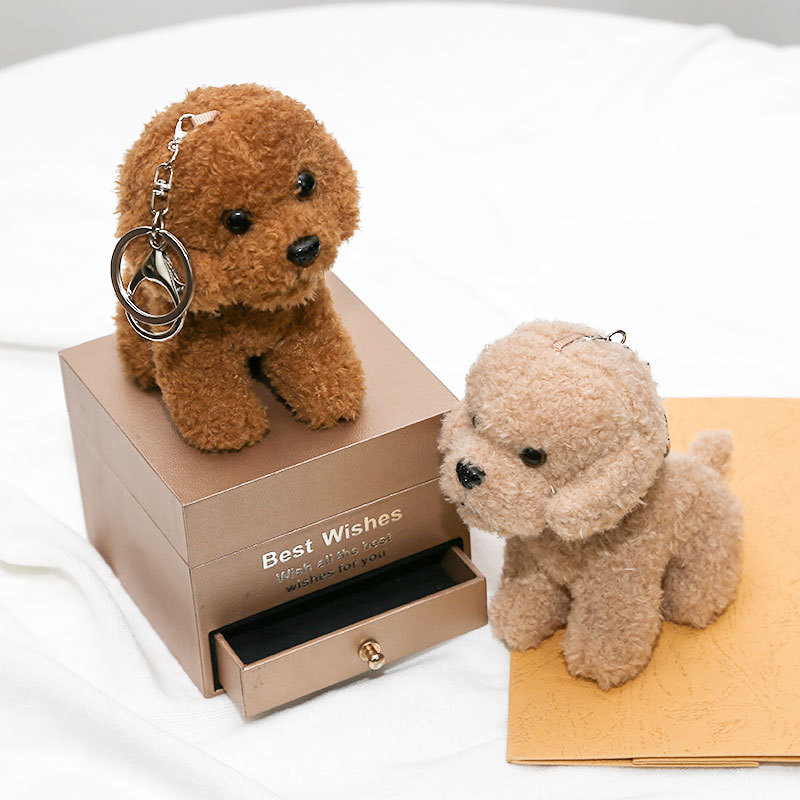Nowy 12cm śliczny pluszowy pie – Interactive Squeaky Plush Dog Toy recenzja i cena